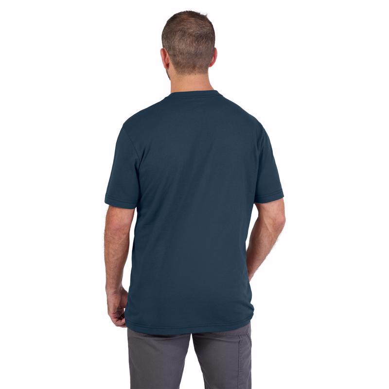Milwaukee Gridiron L Short Sleeve Men's Round Neck Blue Tee Shirt