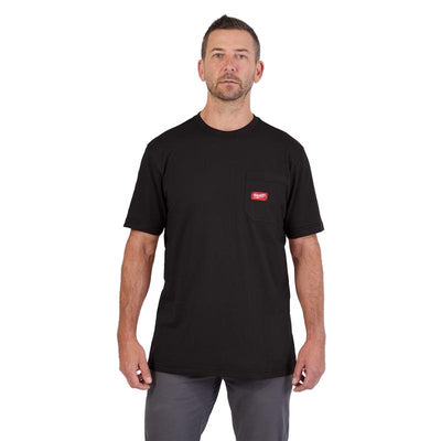 Milwaukee Gridiron M Short Sleeve Men's Round Neck Black Tee Shirt