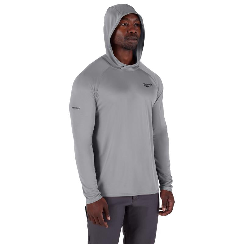 Milwaukee Workskin M Long Sleeve Men's Hooded Gray Hooded Sweatshirt