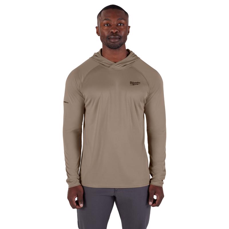 Milwaukee Workskin XXL Long Sleeve Men's Hooded Sandstone Hooded Sweatshirt