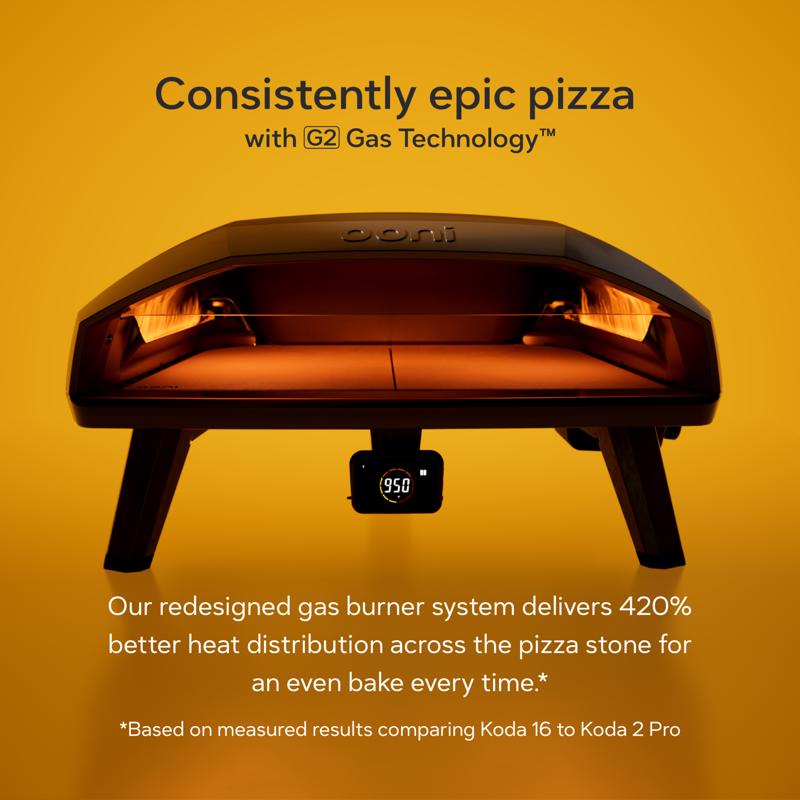 Ooni Koda 2 Pro Propane Gas Outdoor Pizza Oven Foundry Black