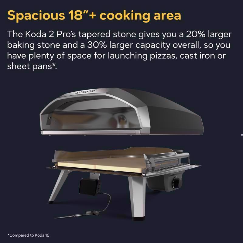 Ooni Koda 2 Pro Propane Gas Outdoor Pizza Oven Foundry Black
