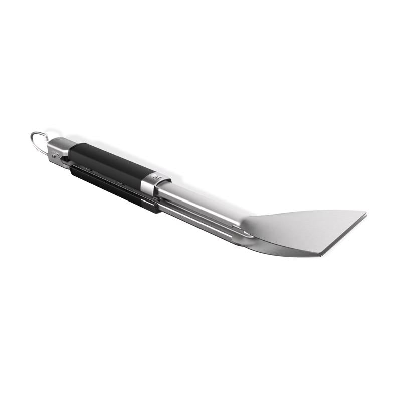 Weber Flat Grip Stainless Steel Black/Silver Grill Tongs