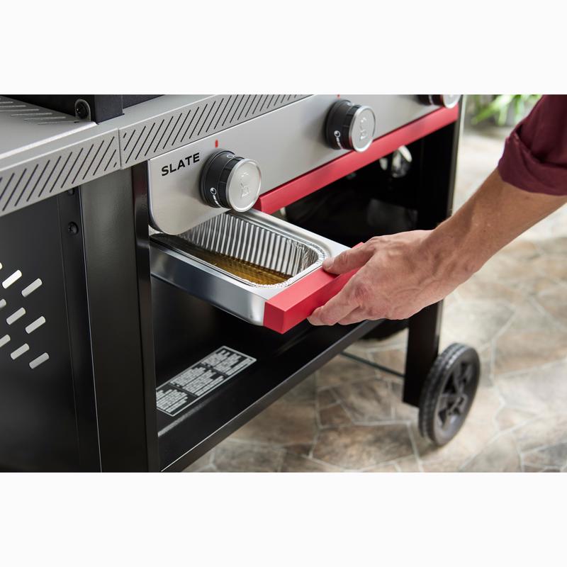Weber Slate 28" Rust Resistant 3 Burner Liquid Propane Outdoor Griddle Black