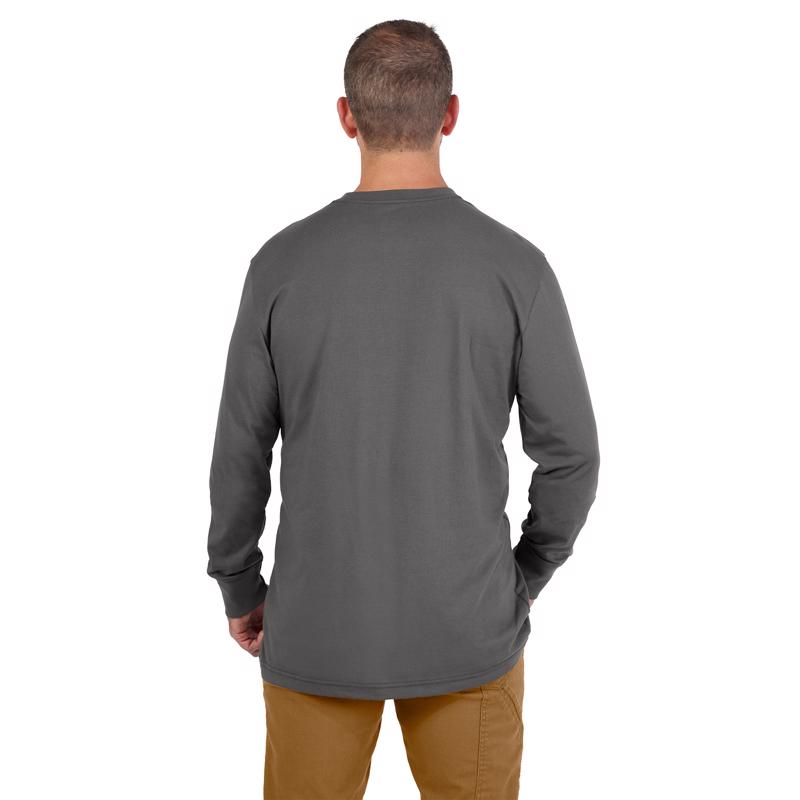 Milwaukee Gridiron XXL Long Sleeve Men's Round Neck Gray Tee Shirt