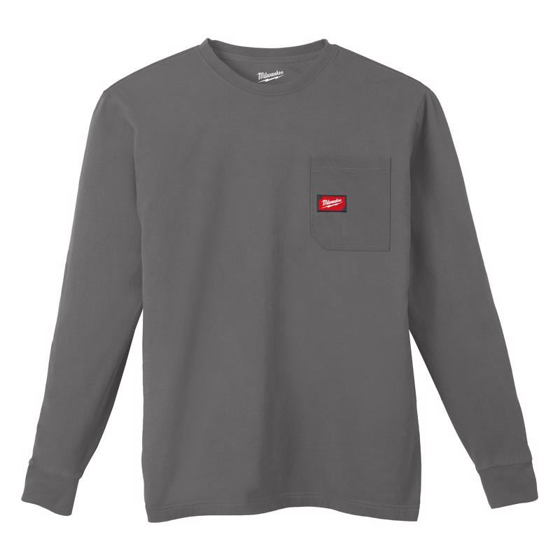 Milwaukee Gridiron L Long Sleeve Men's Round Neck Gray Tee Shirt