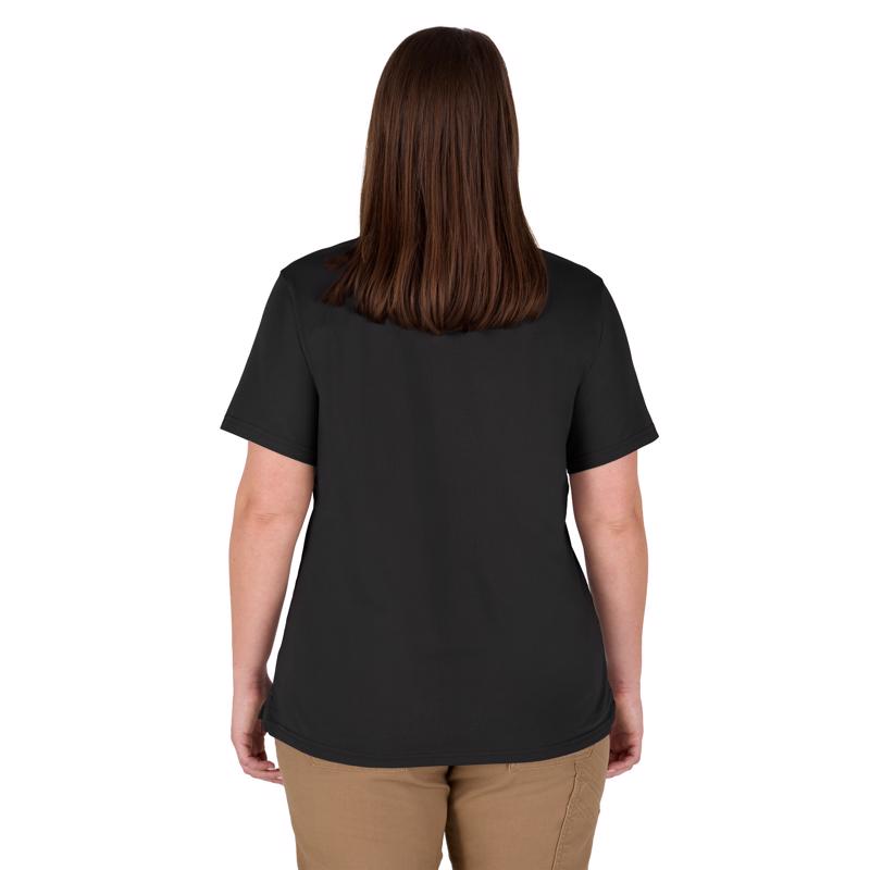 Milwaukee Gridiron XL Short Sleeve Women's Round Neck Black Tee Shirt