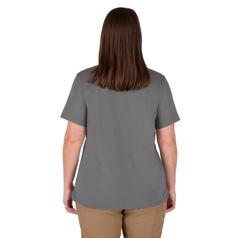 Milwaukee Gridiron S Short Sleeve Women's Round Neck Gray Tee Shirt