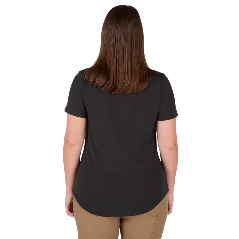 Milwaukee Freeflex M Short Sleeve Women's Round Neck Black Hybird Tee Shirt