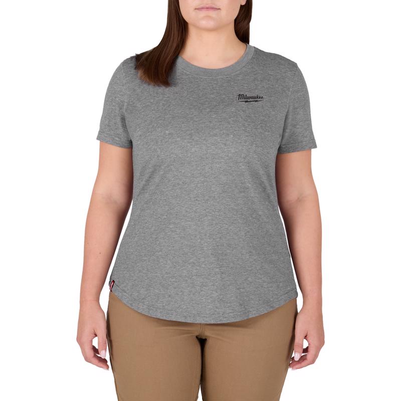 Milwaukee Freeflex XL Short Sleeve Women's Round Neck Gray Tee Shirt