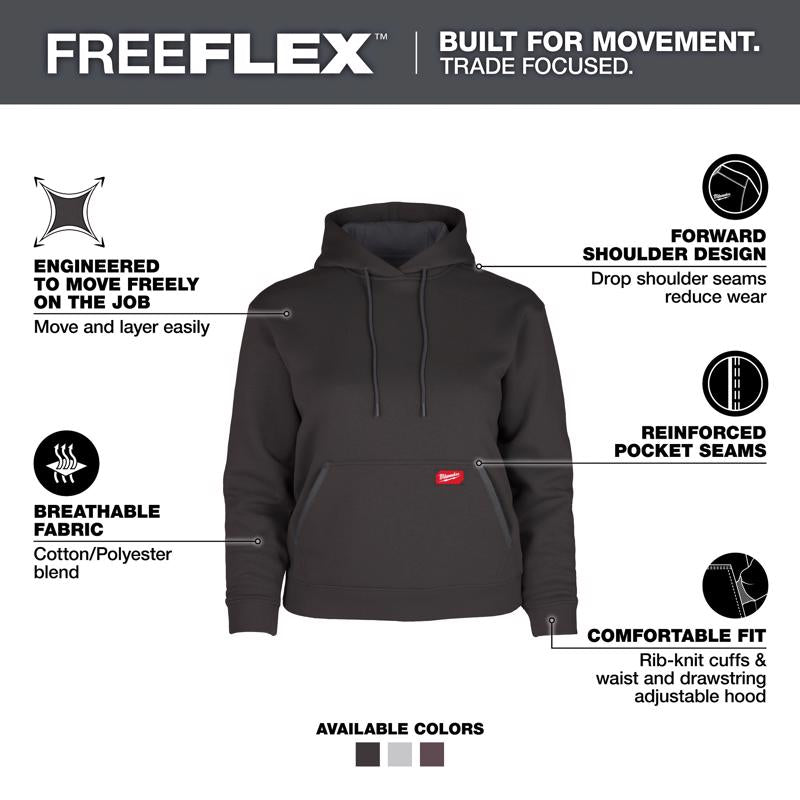 Milwaukee Freeflex XL Long Sleeve Women's Hooded Hoodie Black