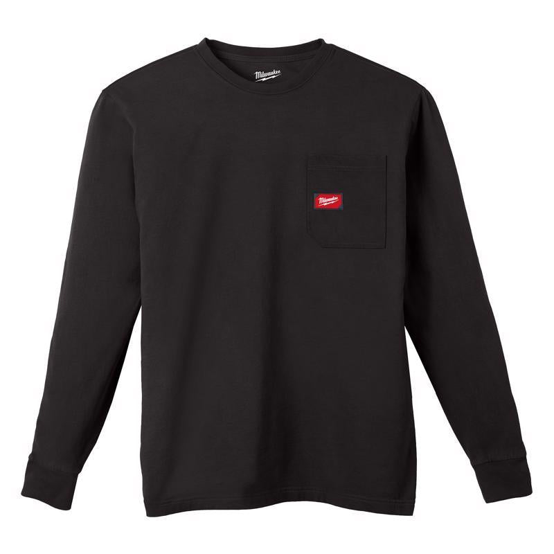 Milwaukee Gridiron XXL Long Sleeve Men's Round Neck Black Tee Shirt