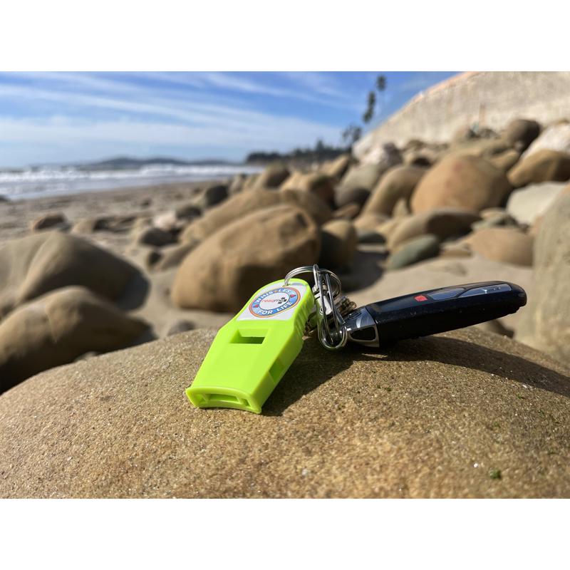 Resqme Green Whistle 1 in. H X 2 in. W X 5 in. L