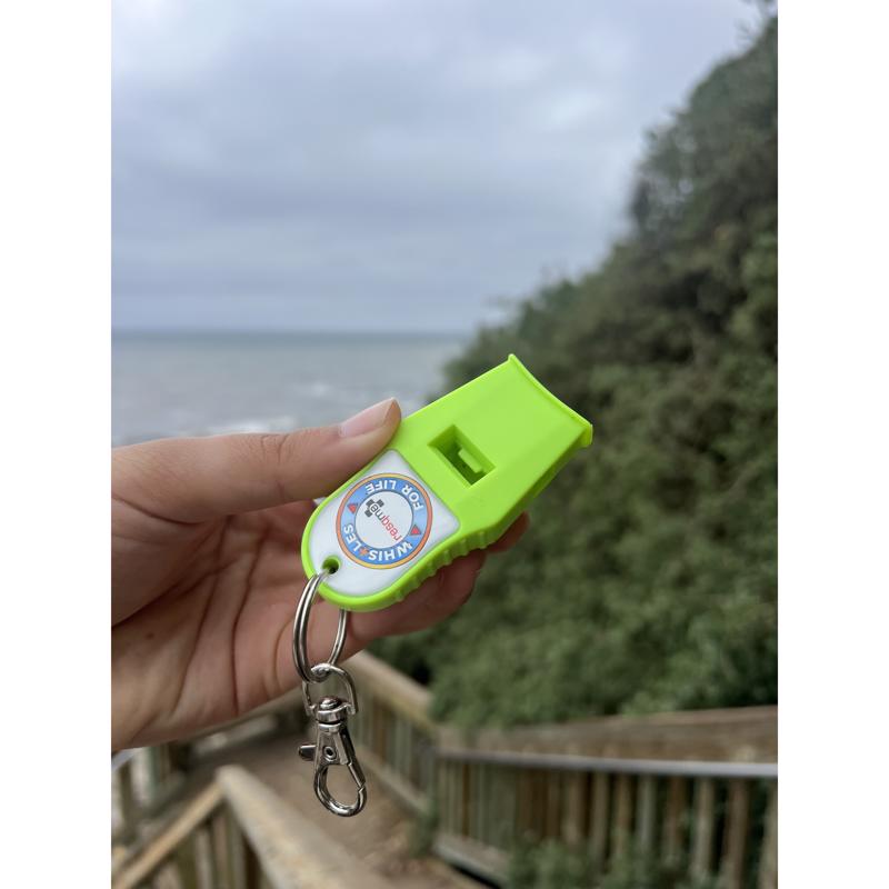 Resqme Green Whistle 1 in. H X 2 in. W X 5 in. L