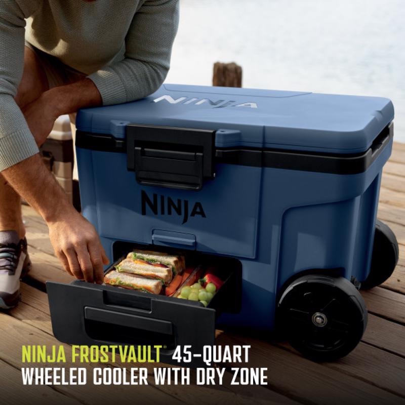 Ninja FrostVault Blue 45 qt. cap. Roller Cooler