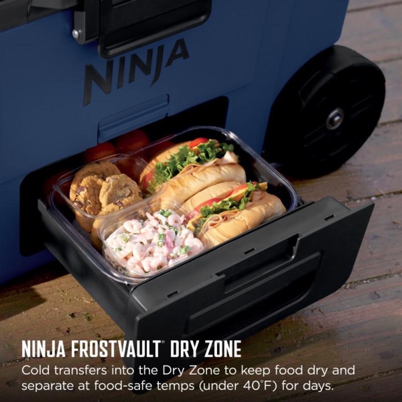Ninja FrostVault Blue 45 qt. cap. Roller Cooler