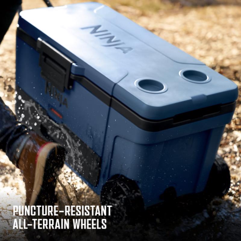 Ninja FrostVault Blue 65 qt. cap. Roller Cooler