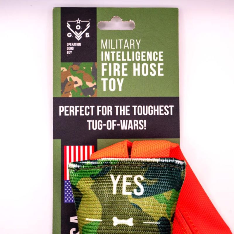 Operation Good Boy Multicolored Nylon Fire Hose Military Intelligence Dog Tug Toy