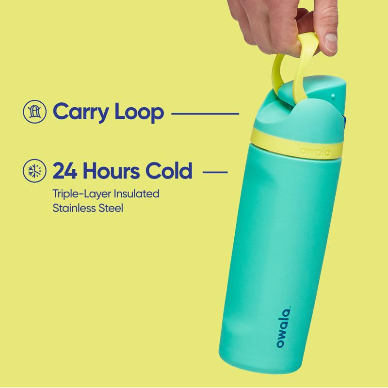 Owala FreeSip 24 fl. oz. Shy Marshmallow BPA Free Water Bottle with Spout Lid