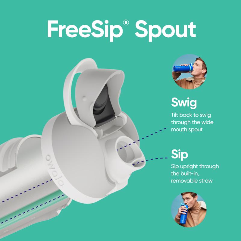 Owala FreeSip 32 fl. oz. Very Very Dark BPA Free Water Bottle with Spout Lid