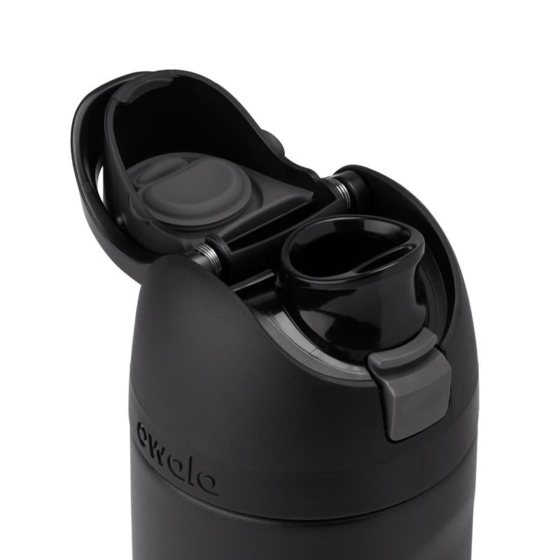 Owala FreeSip 40 fl. oz. Very Very Dark BPA Free Water Bottle with Spout Lid