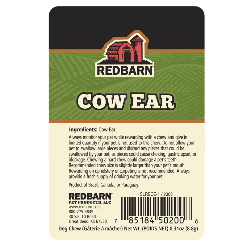 Redbarn Beef Grain Free Cow Ear For Dogs 0.31 oz