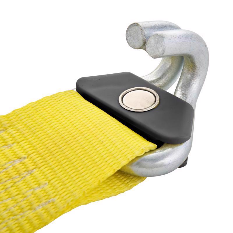 Keeper 2 in. W X 27 ft. L Yellow Ratchet Tie Down Strap 3333 lb