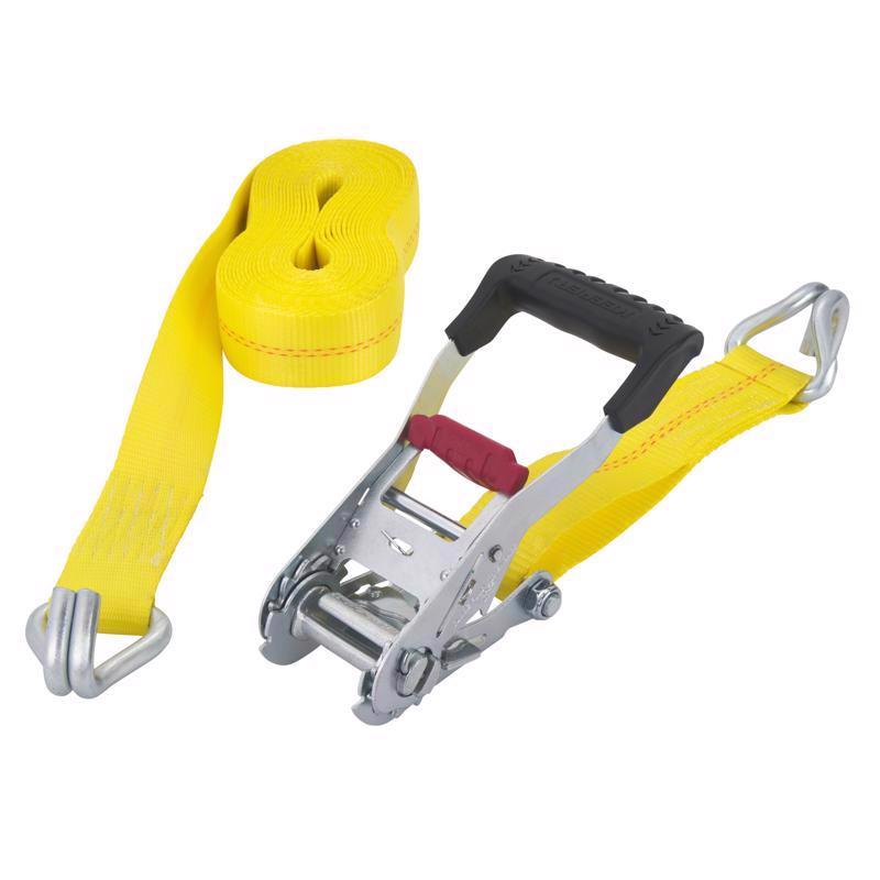 Keeper KwikFeed 2 in. W X 27 ft. L Yellow Ratchet Tie Down 3333 lb