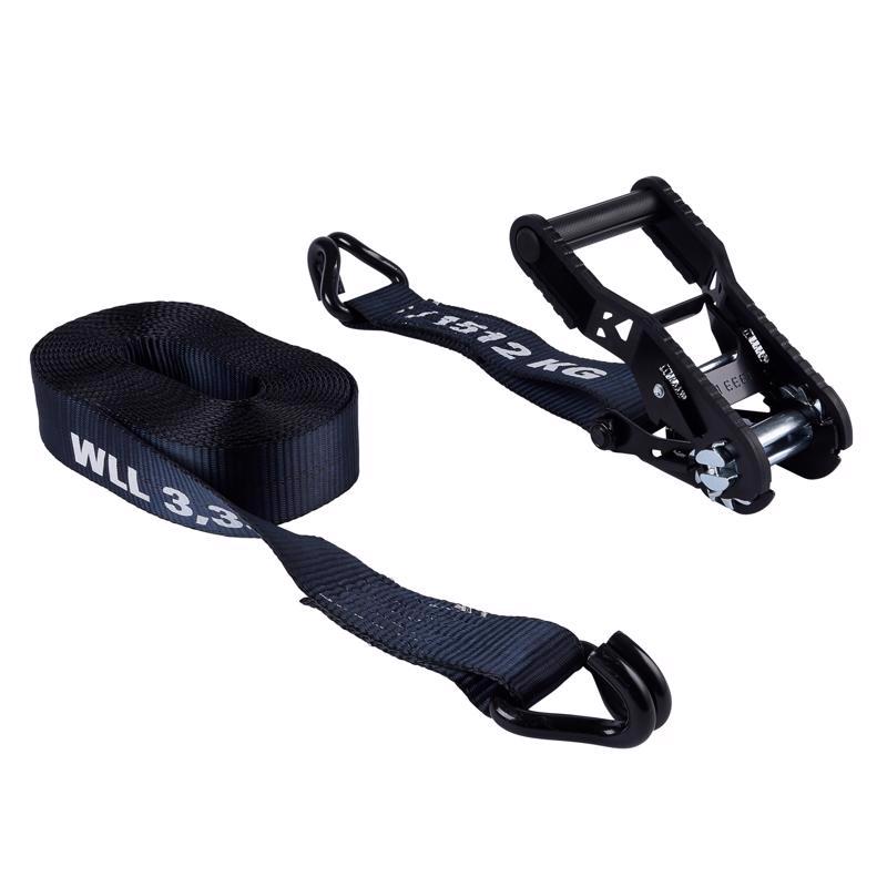 Keeper Extreme Webbing 2 in. W X 27 ft/lb L Black Ratchet Tie Down 3333 lb