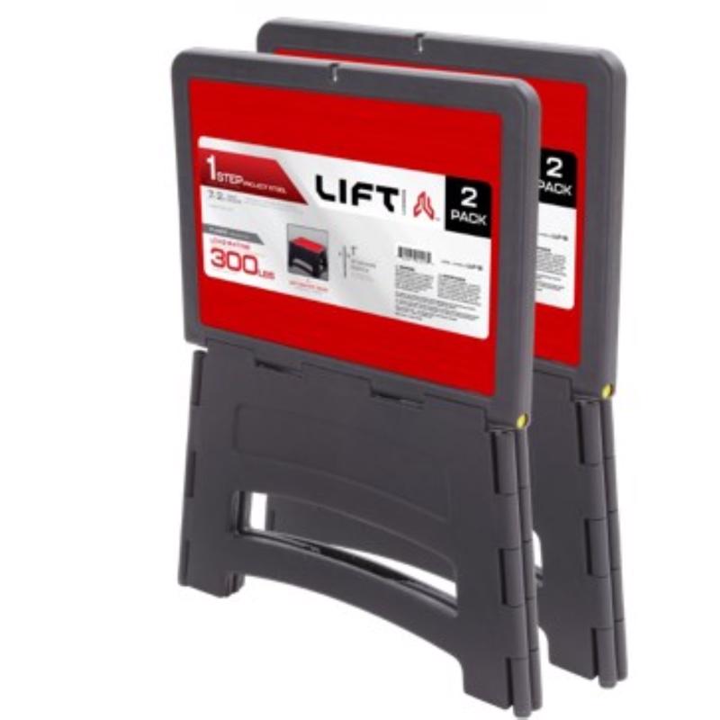 Lift Ladders 8.66 in. H X 13.38 in. W X 10.04 in. D 300 lb. capacity 1 step Plastic Folding Step Sto