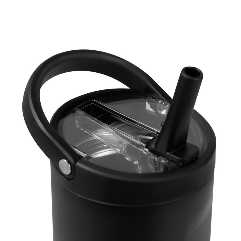 Hydrojug 32 oz Black Sports Water Bottle w/Straw