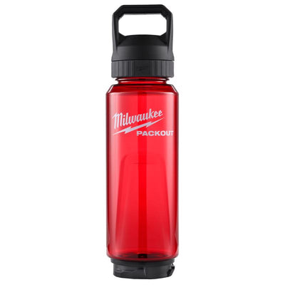 Milwaukee Packout 34 oz Red BPA Free Bottle with Chug Cap