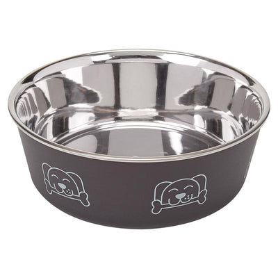Proselect Espresso Stainless Steel 15 oz Pet Bowl For Dogs