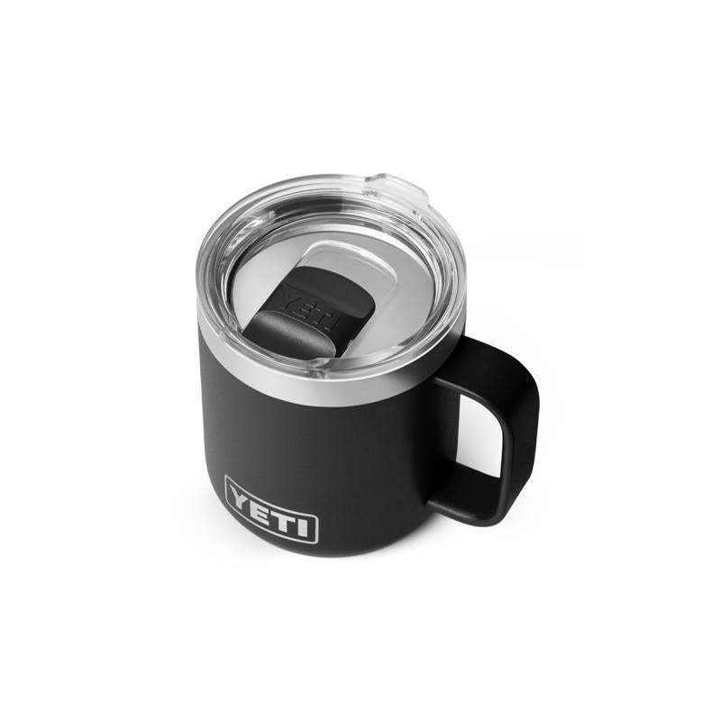 YETI Rambler 10 oz Black BPA Free Ceramic Lined Stackable Mug with MagSlider Lid