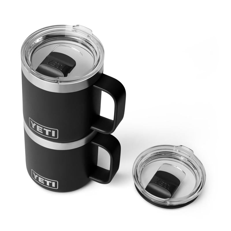 YETI Rambler 10 oz Black BPA Free Ceramic Lined Stackable Mug with MagSlider Lid