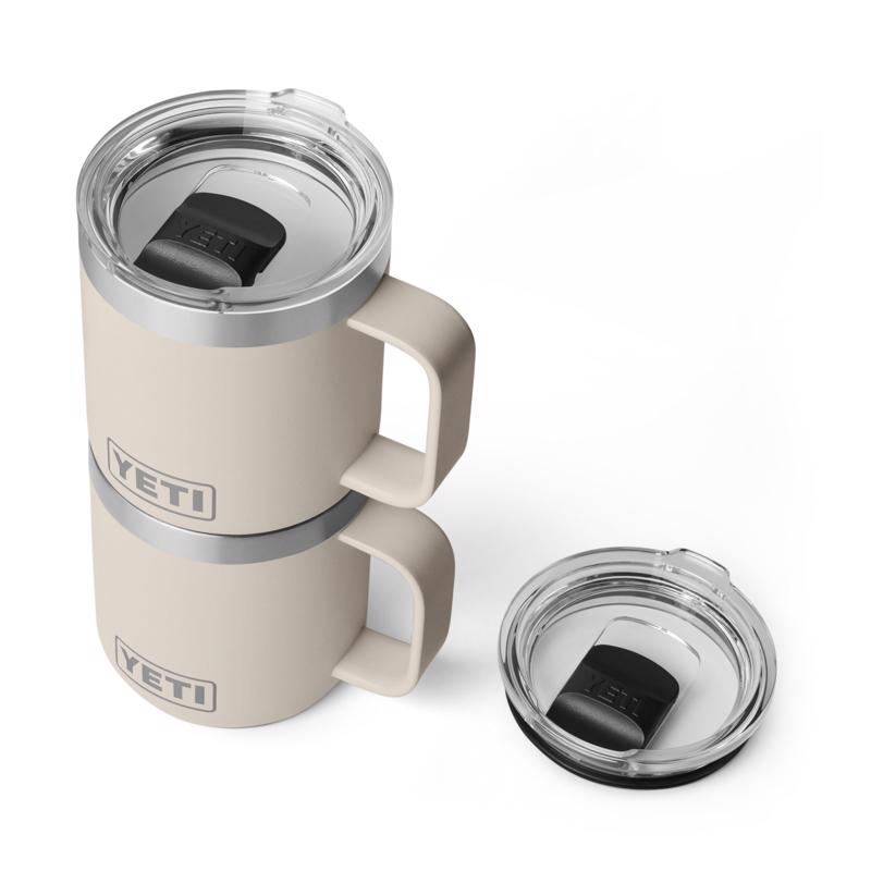 YETI Rambler 10 oz Cape Taupe BPA Free Ceramic Lined Stackable Mug with MagSlider Lid
