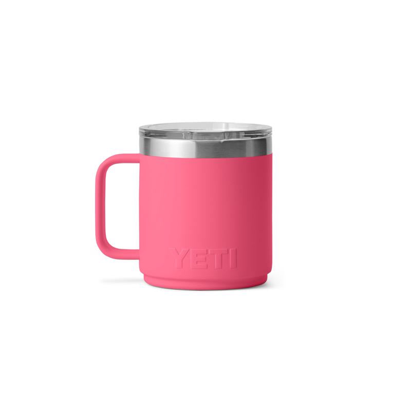 YETI Rambler 10 oz Tropical Pink BPA Free Ceramic Lined Stackable Mug with MagSlider Lid