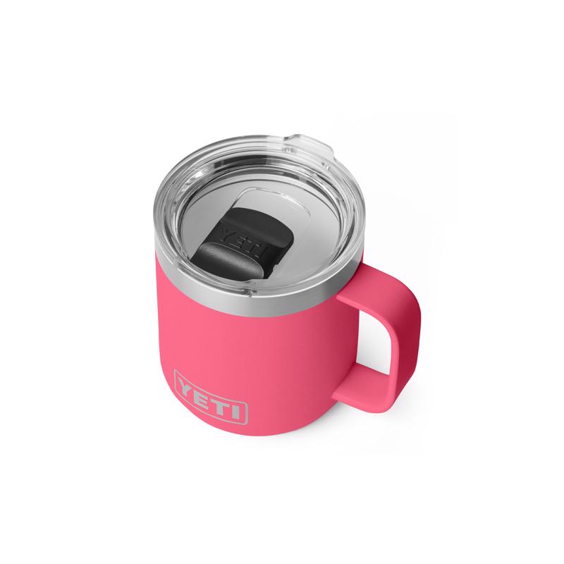 YETI Rambler 10 oz Tropical Pink BPA Free Ceramic Lined Stackable Mug with MagSlider Lid