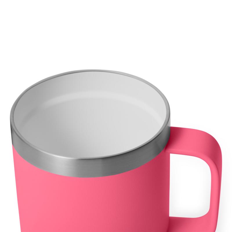 YETI Rambler 10 oz Tropical Pink BPA Free Ceramic Lined Stackable Mug with MagSlider Lid