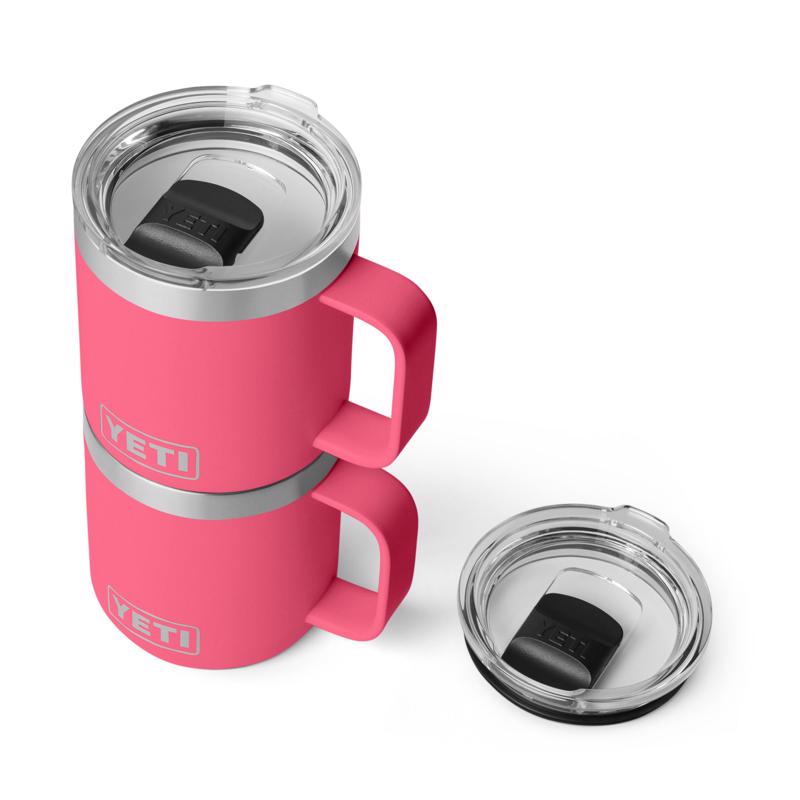 YETI Rambler 10 oz Tropical Pink BPA Free Ceramic Lined Stackable Mug with MagSlider Lid