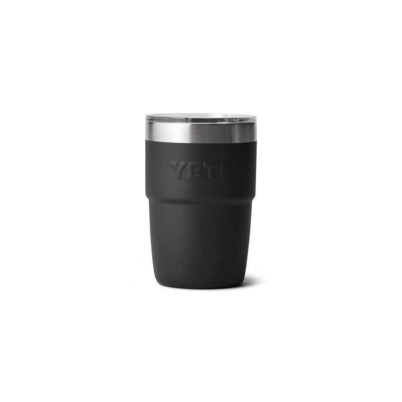 YETI Rambler 8 oz Black BPA Free Ceramic Lined Stackable Tumbler with MagSlider Lid