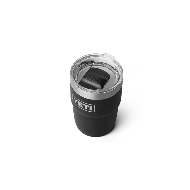 YETI Rambler 8 oz Black BPA Free Ceramic Lined Stackable Tumbler with MagSlider Lid