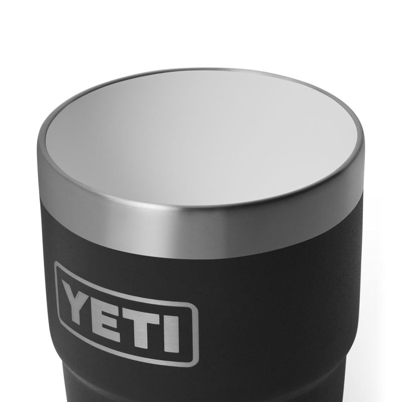 YETI Rambler 8 oz Black BPA Free Ceramic Lined Stackable Tumbler with MagSlider Lid