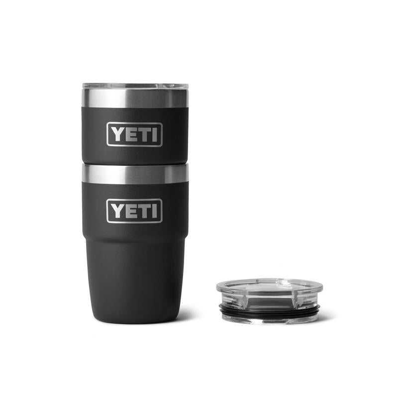 YETI Rambler 8 oz Black BPA Free Ceramic Lined Stackable Tumbler with MagSlider Lid