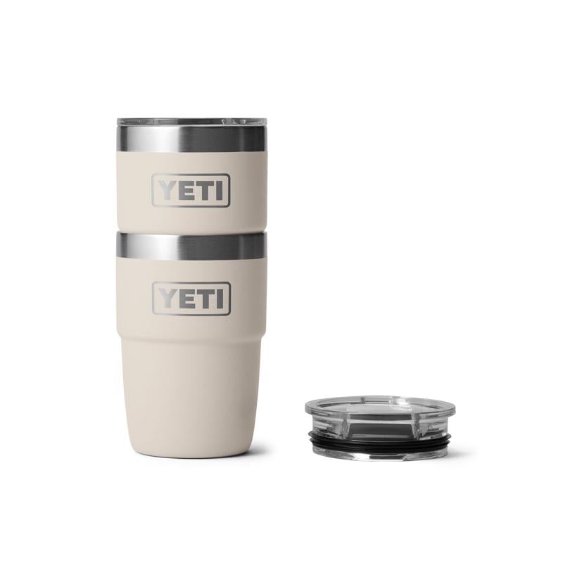 YETI Rambler 8 oz Cape Taupe BPA Free Ceramic Lined Stackable Tumbler with MagSlider Lid