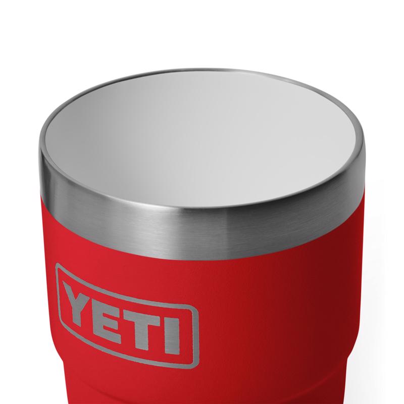 YETI Rambler 8 oz Rescue Red BPA Free Ceramic Lined Stackable Tumbler with MagSlider Lid