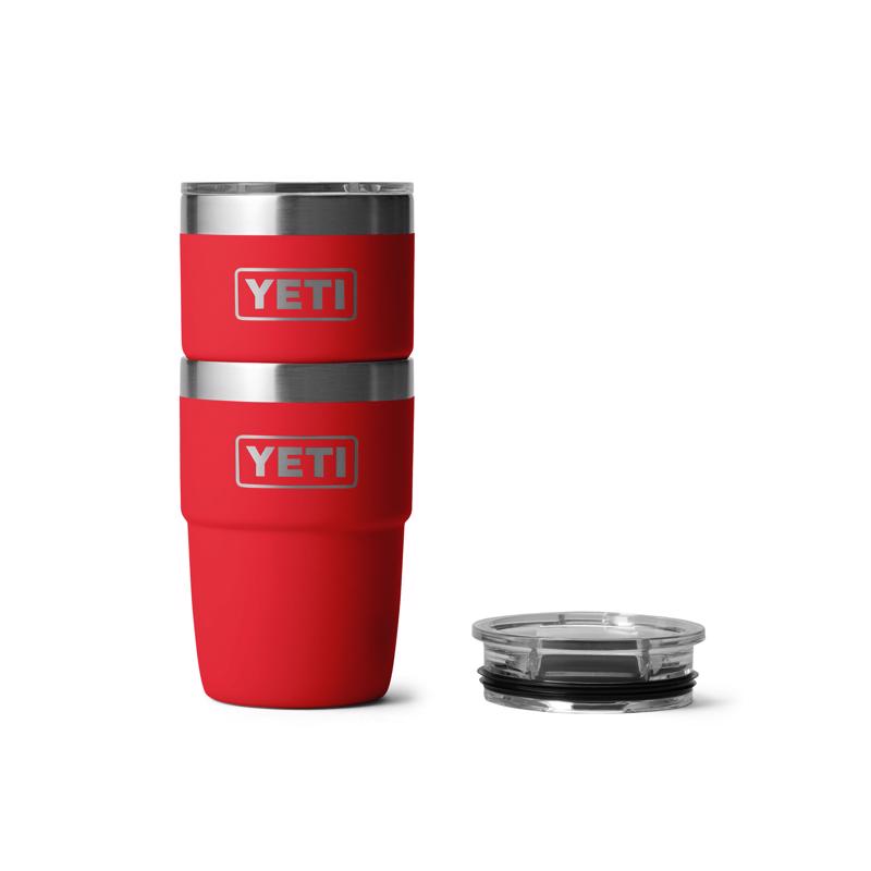 YETI Rambler 8 oz Rescue Red BPA Free Ceramic Lined Stackable Tumbler with MagSlider Lid