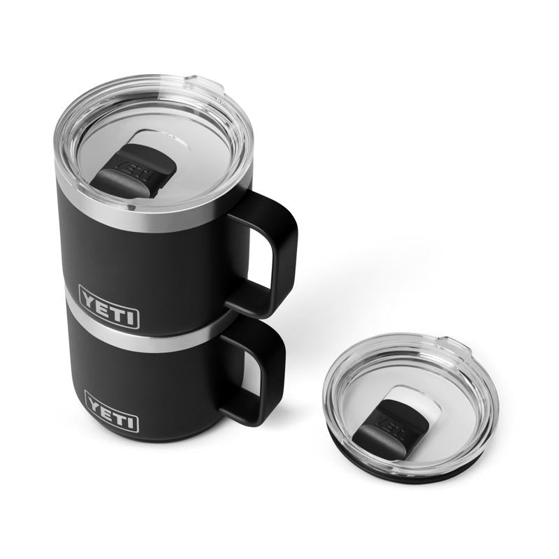 YETI Rambler 14 oz Black BPA Free Ceramic Lined Stackable Mug with MagSlider Lid