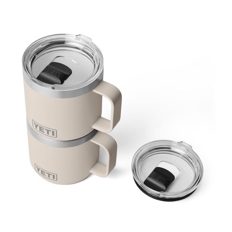 YETI Rambler 14 oz Cape Taupe BPA Free Ceramic Lined Stackable Mug with MagSlider Lid
