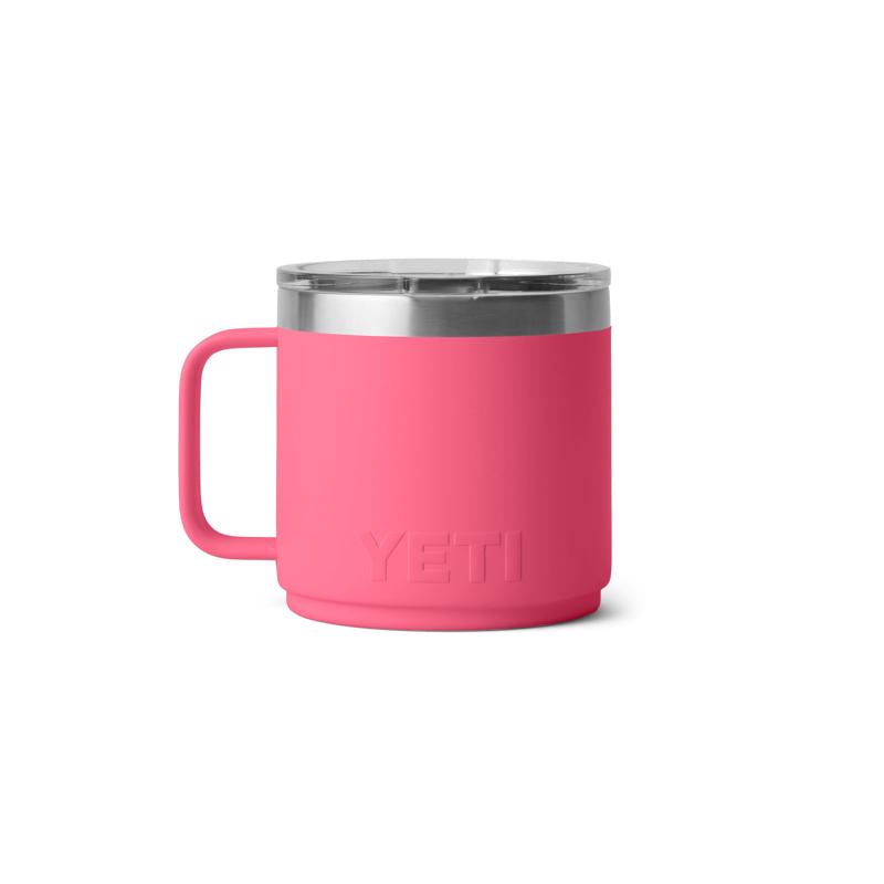 YETI Rambler 14 oz Tropical Pink BPA Free Ceramic Lined Stackable Mug with MagSlider Lid